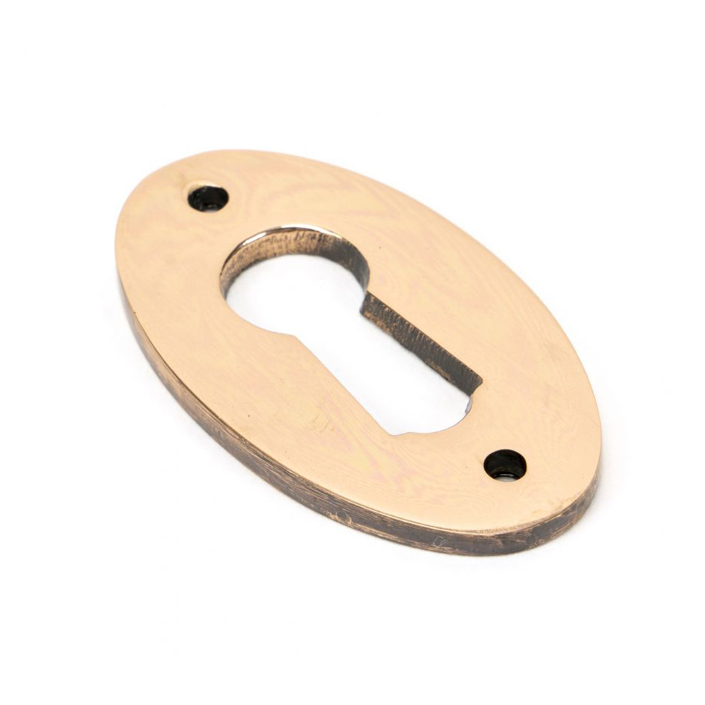 From the Anvil Oval Escutcheon - Polished Bronze